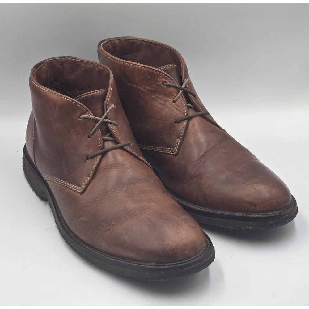 Johnston & Murphy Copeland Chukka Boots Men's Brown Leather Ankle Lace-up  8.5M